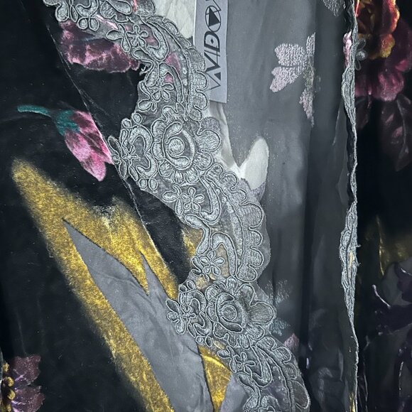 Dolls Kill Widow NWT Love to Love Her Goth Boho Velvet Lace Fringed Hem XS S - Picture 3 of 14